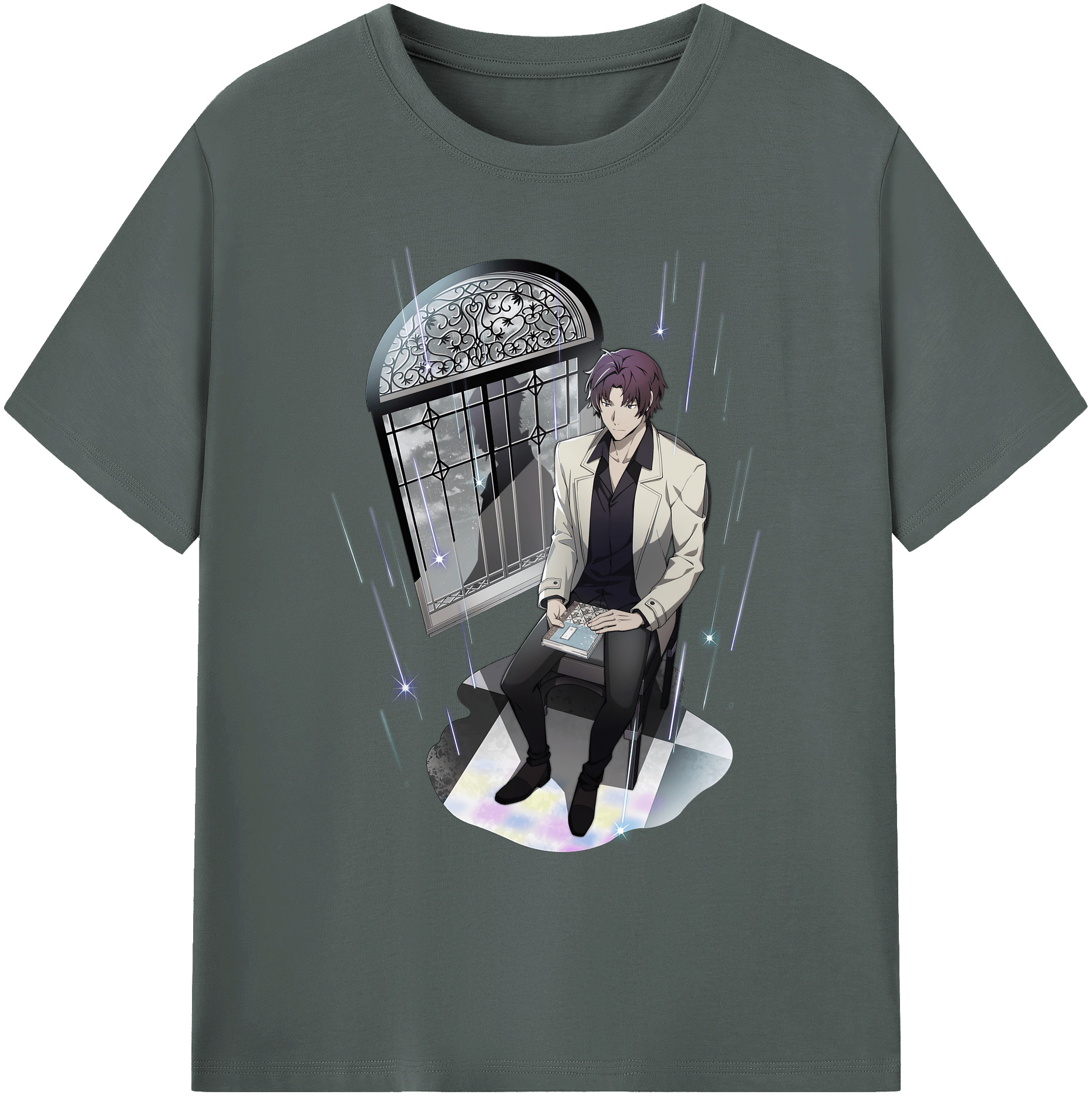 （画像用） 文豪ストレイドッグス Bungo Stray Dogs 綿100％ メンズ半袖Tシャツ｜肌触りやわらか＆通気性